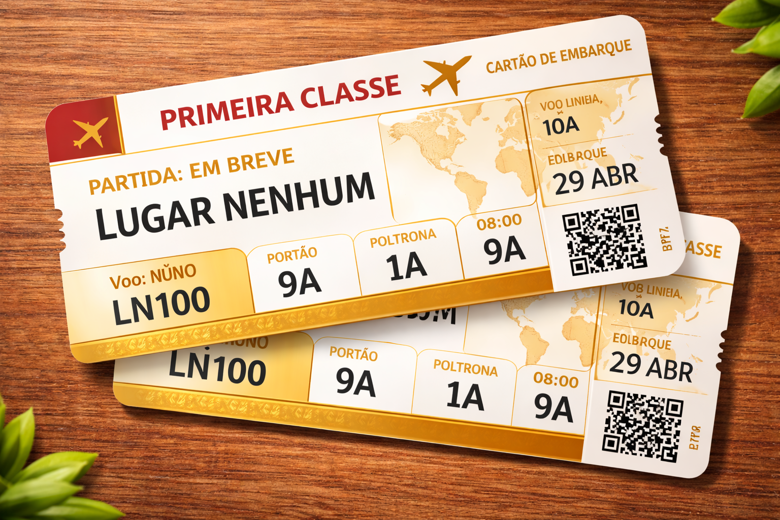 Passagens de Primeira Classe para o "Lugar Nenhum"